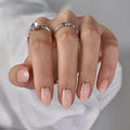 BTArtbox Press On Nails, Gold End, Short Almond, Gold Foil, 32Ct