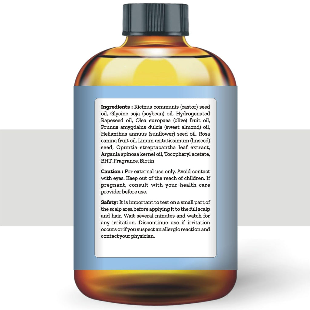 First Botany Biotin Castor Oil Encourages Hair Growth, Scalp & Hair Strengthening Serum, Nourishing Treatment for Split Ends, Dry Scalp, Safe for All Hair Types, 4 fl oz