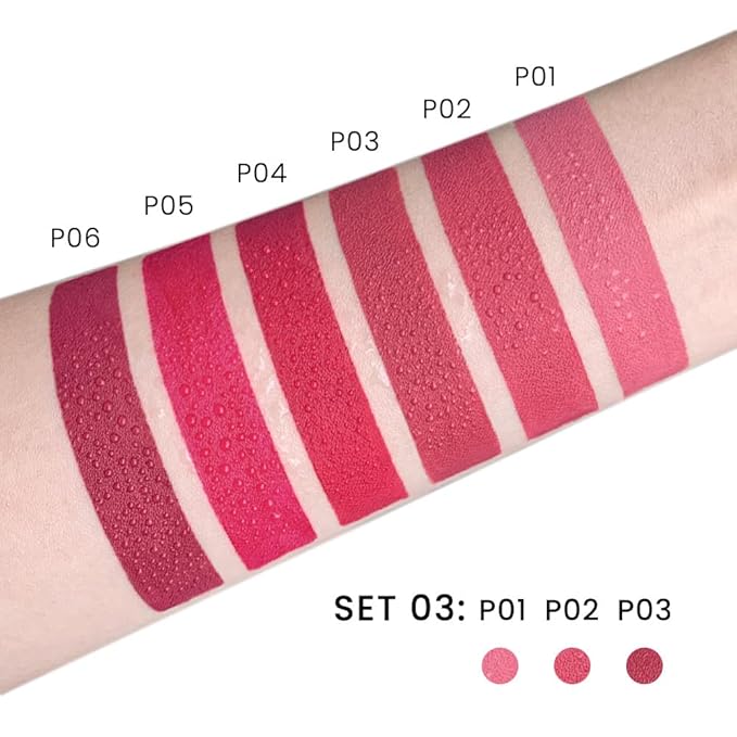 evpct 3Pcs Nude Pink Beige Rose Mauve Matte Lipstick Pack Sets for Women Silky Velvet Lipstick Matte Long Lasting Smudge Proof Lipsticks Lip Stain Makeup Set Kit matte lipstick 24 hours original 03