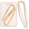 JIRIS 2PCS 5.5Inch French Hair Pins Large U-Shaped Pins for Women and Girls Fashion Metal Hair Pin French Twist Hair Pins for Buns, Updos,Stylish and Functional(set3-gold)