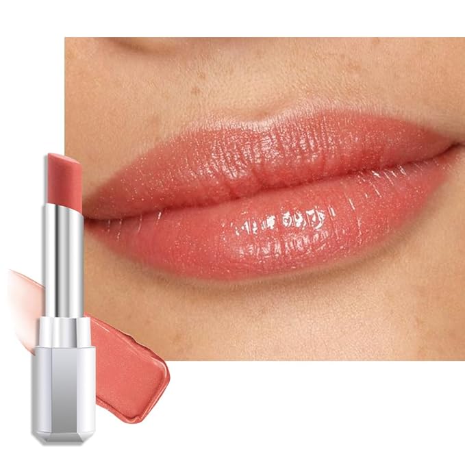 evpct Nude Honey Lipstick Tinted Lip Balm, Moisturizing Tinted Lip Oil Stick Lipstick for Older Women, Sheer Lightweight Hydrating Nourishing Shine Tinted Lip Balm Color Gloss Tint Stain,03 Honey