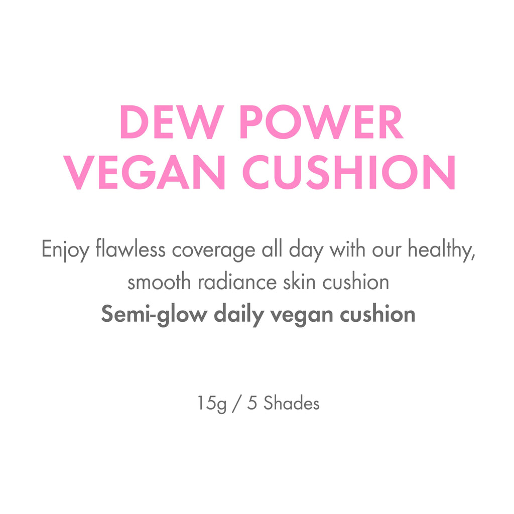 AMUSE SEOUL Dew Power Vegan Cushion Foundation Refill (01 PURE REFILL) - Semi Glow, Full Coverage, Dewy Finish, Long Lasting, Lightweight, Smooth Radiant Skin, Vegan, Korean Beauty Makeup