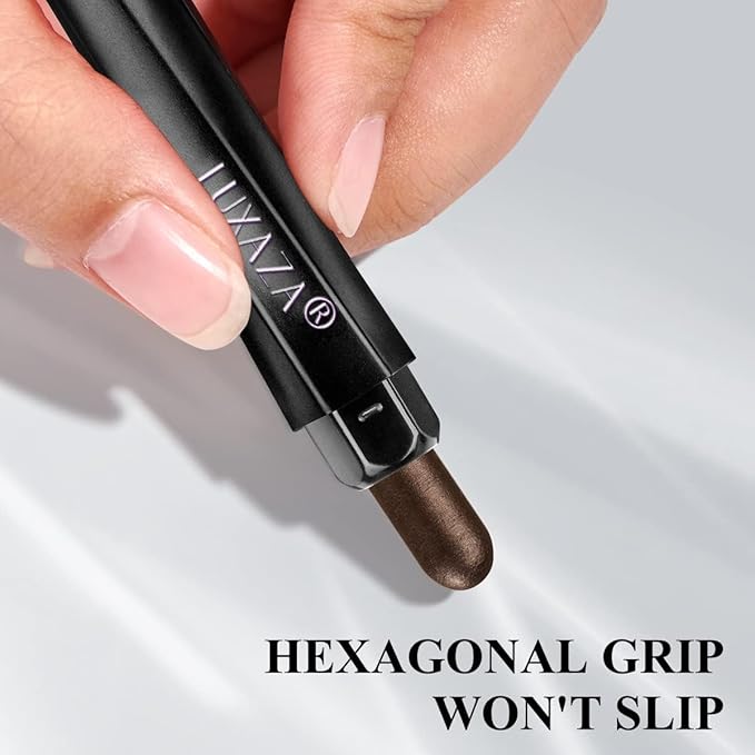 LUXAZA 6PCS Eyeshadow Stick Makeup Sets, Brown and Grey Eyeshadow Pen,Metallic And Matte Shimmer Eye Shadow Pencil Crayon, B08-Brown Sugar
