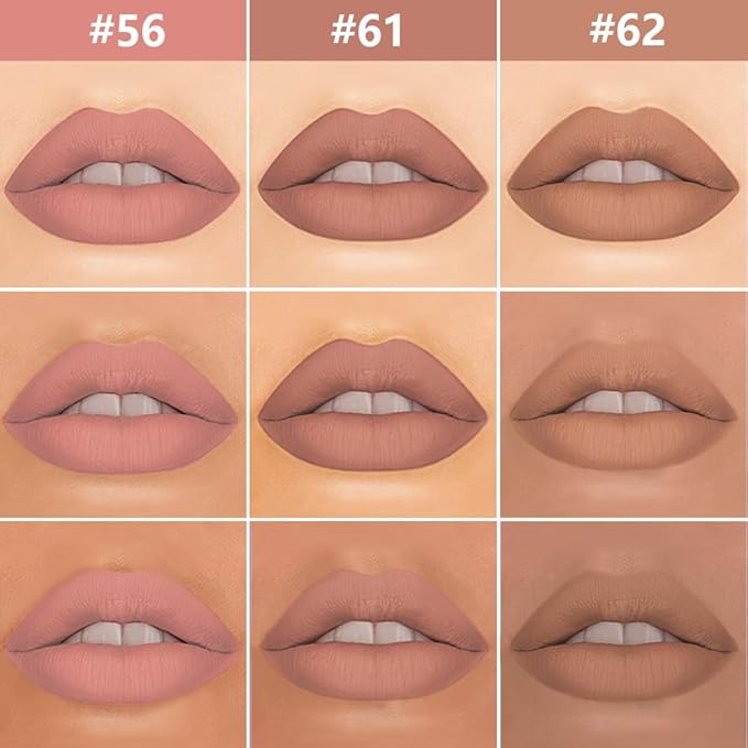 IATMOMOD 3Pcs 2 in 1 Pale Neutral True Nude Matte Lip Liner and Liquid Lipstick Stain Makeup Set for women, Long Lasting Smudge Proof Lip Tint Matte Finish Lip Gloss for All-Day Color Hold, Set30