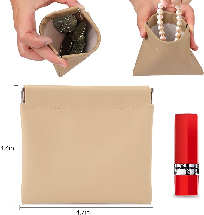BUSOHA 4 PCS Small Makeup Bags for Purse - Coin Purse for Women
