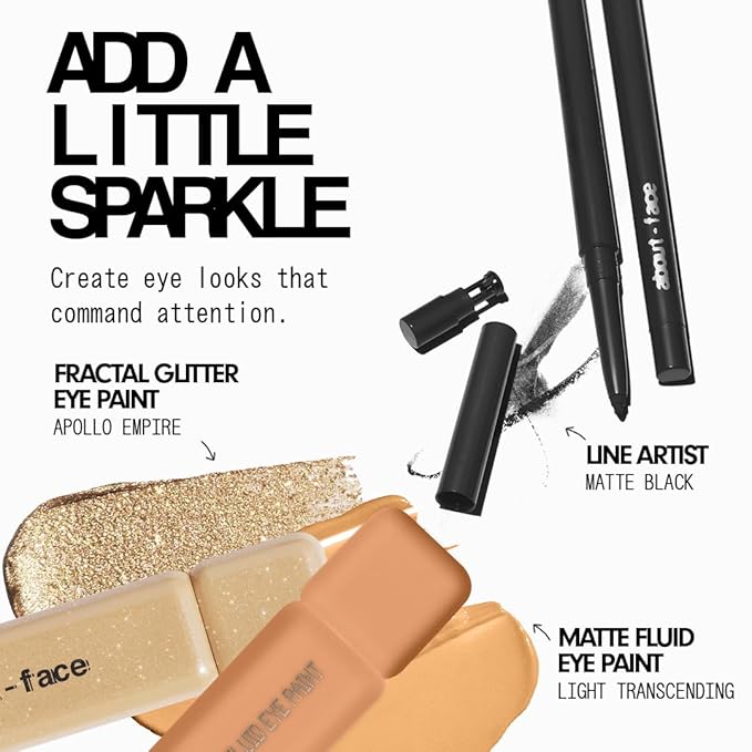 aboutface Fractal Glitter Eye Paint | Gold | 0.13oz