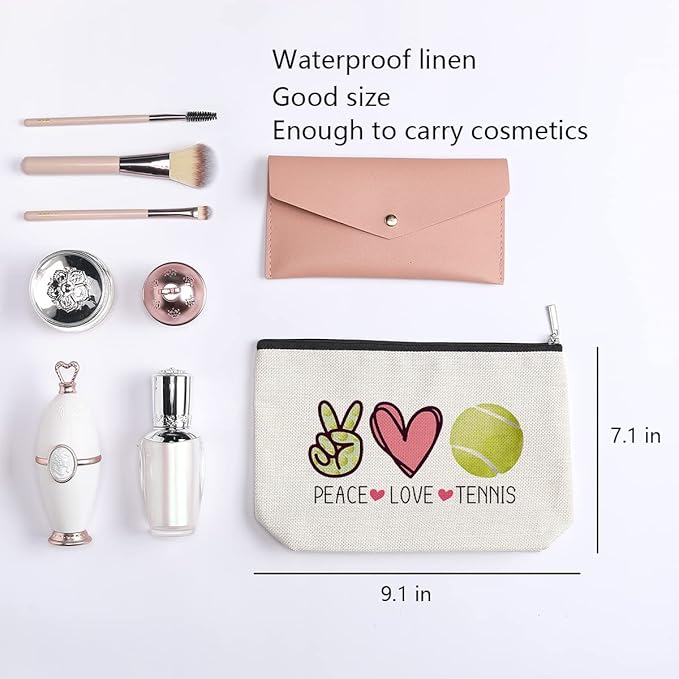 kdxpbpz Tennis Gifts Makeup Bag Cosmetics Bag