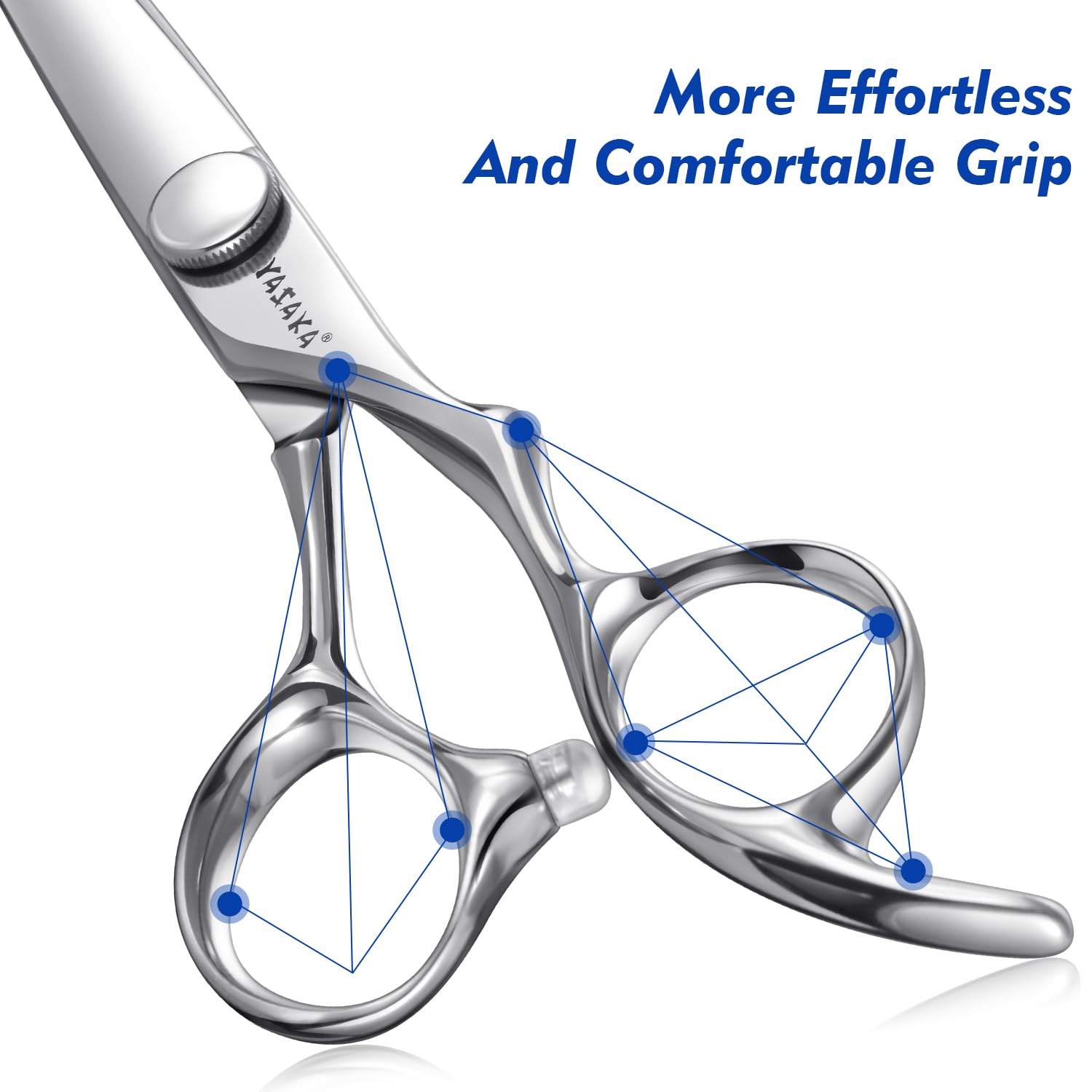 Professional Barber Shears for Hair Cutting with Razor-Sharp Blades & Cobalt Alloy Steel, Salon Hairstylist Hairdresser Precison Haircut Scissors for Women Men Kids, Home Use, 6 Inch