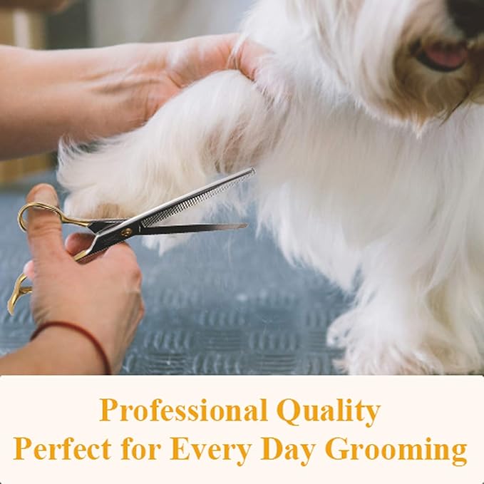 JASON Dog Grooming Thinning Scissors - 7.5" Blending Shears 40 Teeth