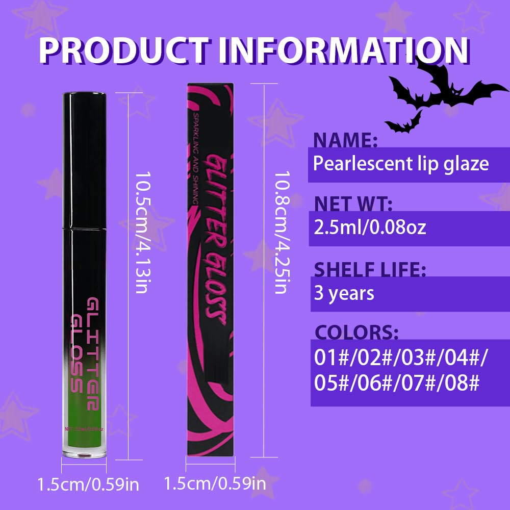CAKAILA Green Metallic Lipstick for Women,Matte Sparkling Liquid Lipstick,Long Lasting Waterproof Lightweight Comfortable Non-Drying Bold Dark Lip Gloss for Gothic Stage Makeup,Cruelty Free