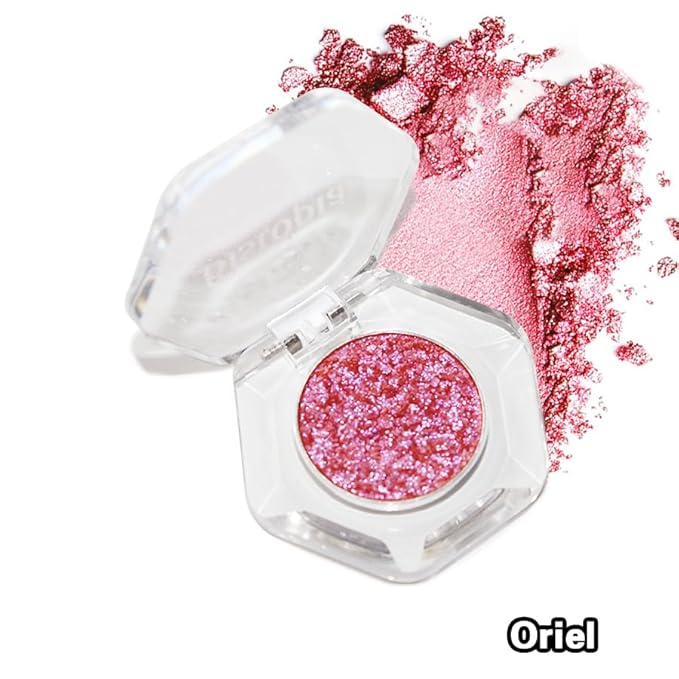 Bistopia Holographic Glitter Single Eyeshadow, Pearlescent Shimmer Metallic Cream Powder Eye Makeup, Blendable Long Lasting Waterproof, Multi-Use Face Highlighter, 2g (Oriel)