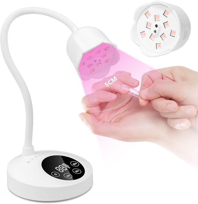 Makartt Luminoza UV Nail Lamp for Gel Nails Polish, Flexible Gooseneck