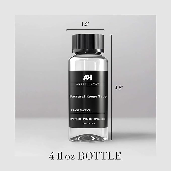 Hotel Scents Diffuser Oil Baccarat 120ml - Saffron, Jasmine, Amber - HVAC Scents Inspired by The Baccarat Hotel Scent - Saffron Essential Oils for Ultrasonic Diffuser - Luxury Diffuser Oil Refill