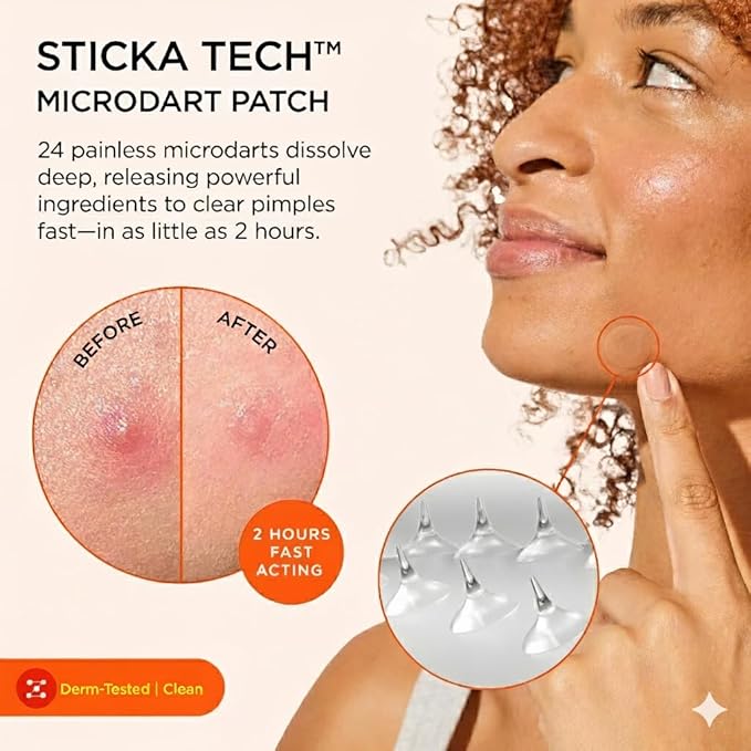 ZitSticka Extra Strength Killa Acne Microdart Patches for Face - OTC Acne Treatment with 2% Salicylic Acid - Fast Acting Microdarts for Deep, Early-Stage Zits & Blemish - 4 Count