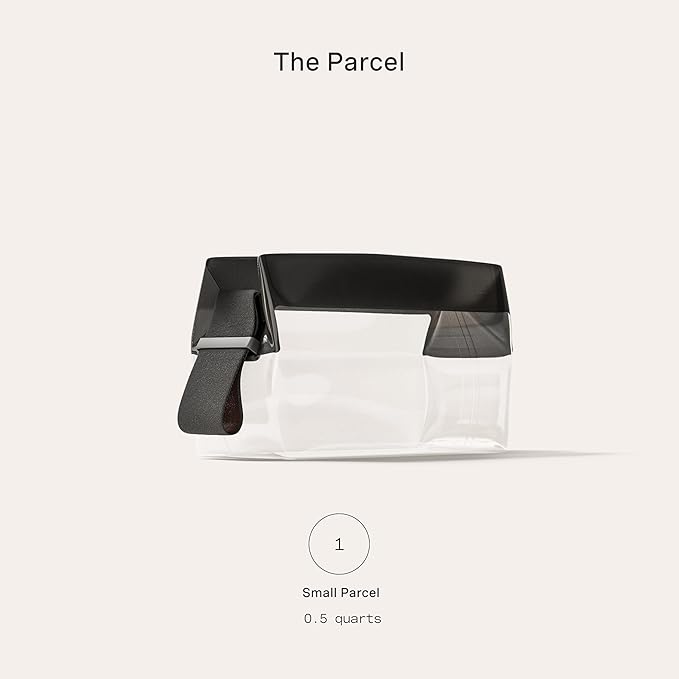 Cadence Parcel - Clear Travel Kit with Zipperless Magnetic Closure - Ink, Small - Durable, Leak-Resistant and TSA Approved Toiletry Bag - Modular Organization - Recycled TPU (.5 Qt)