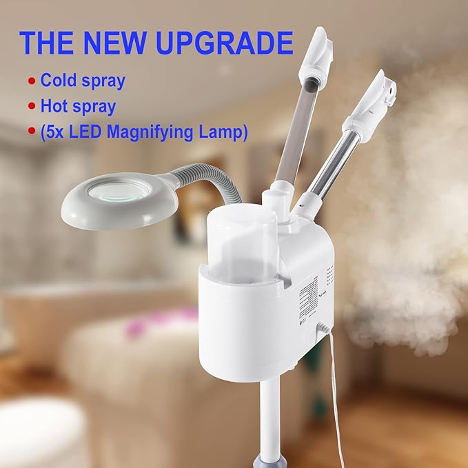 WINEDYOUNG Professional Facial Steamer 3 in 1 Steamer for Face White