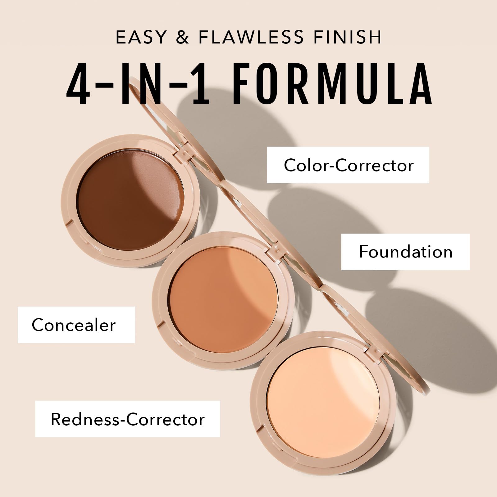 No Makeup Makeup Foundation & Brush Duo, Cream-Balm Formula, Deep