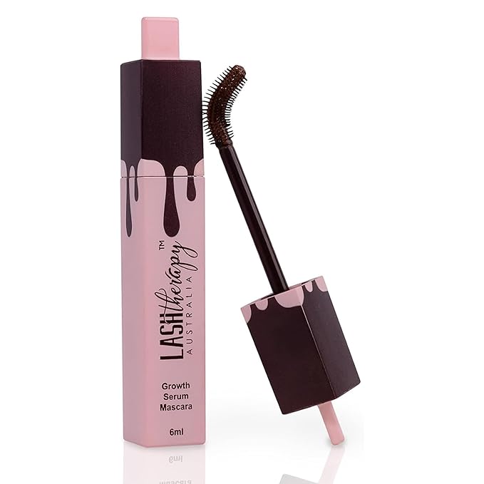Lash Therapy Australia Everylash Growth Serum Infused Mascara | Brown | 0.20 fl oz / 6ml | Adjustable & Durable Silicone Wand for Longer, Fuller-Looking Lashes