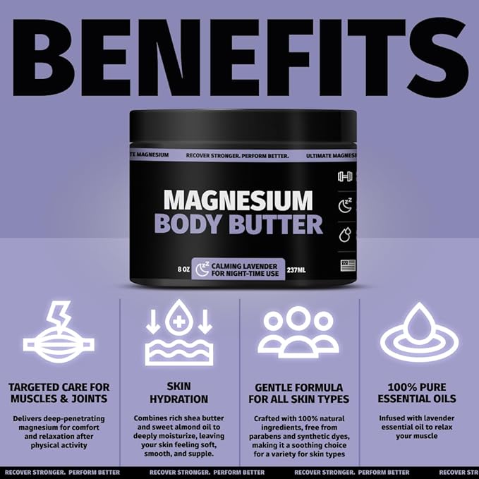 Coach Soak Nighttime Magnesium Body Butter - 8 oz, Lavender