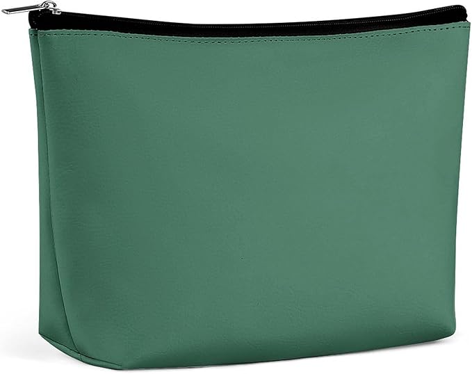 Meaudiwes Fashion Zipper Cosmetic Case, Portable Makeup Case, Personality Toiletry Bag, Green Travel Cosmetic Toiletry Bag