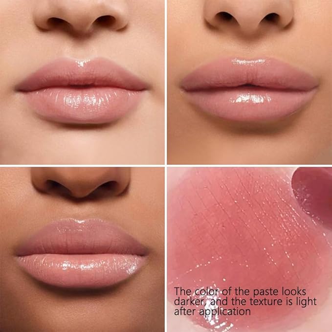 2Pcs Black & Pink Honey Tinted Lip Stain Lip Balm Lip Gloss Lipstick, Sheer Hydrating Lip Stains Tint, Moisturizing Lip Color for All Skin Tones, Nourishing Lip Balm with Natural Black Cherry