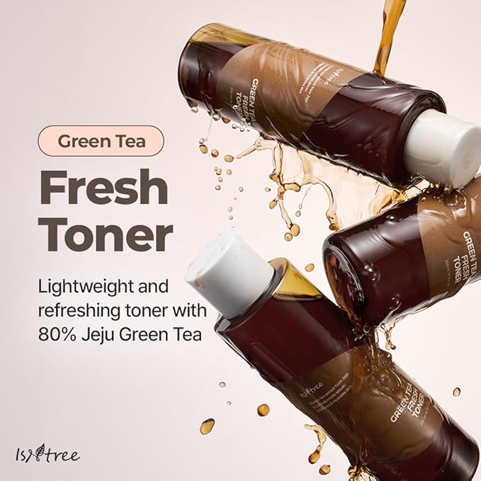 ISNTREE Green Tea Fresh Toner | Korean Toner with Green Tea | Hydrating Facial Toner for Oily Skin, Sebum Control & Refreshing Care, 6.76 fl oz