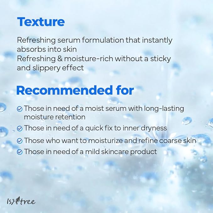 ISNTREE Ultra-Low Molecular Hyaluronic Acid Serum | Korean Face Serum with Hyaluronic Acid | Deep Hydration, Lightweight & Fast-Absorbing, 1.69 fl oz