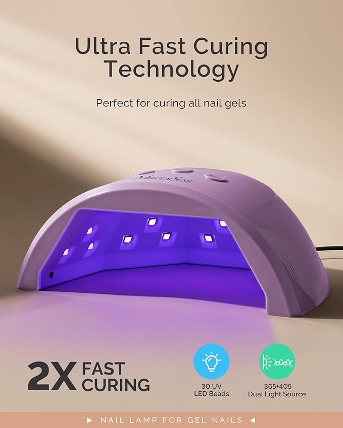 MelodySusie UV Nail Lamp P-Plus30F for Fast Curing Gel Nail Polish