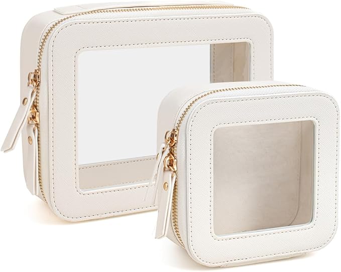 Clear Mahjong Tile Bag, Makeup Bag Set Travel Makeup Case Clear Cosmetic Travel Bag Small Makeup Organizer Mini Make Up Pouch for Purse Waterproof Toiletry Bag Portable Car Essentials Car Organizer