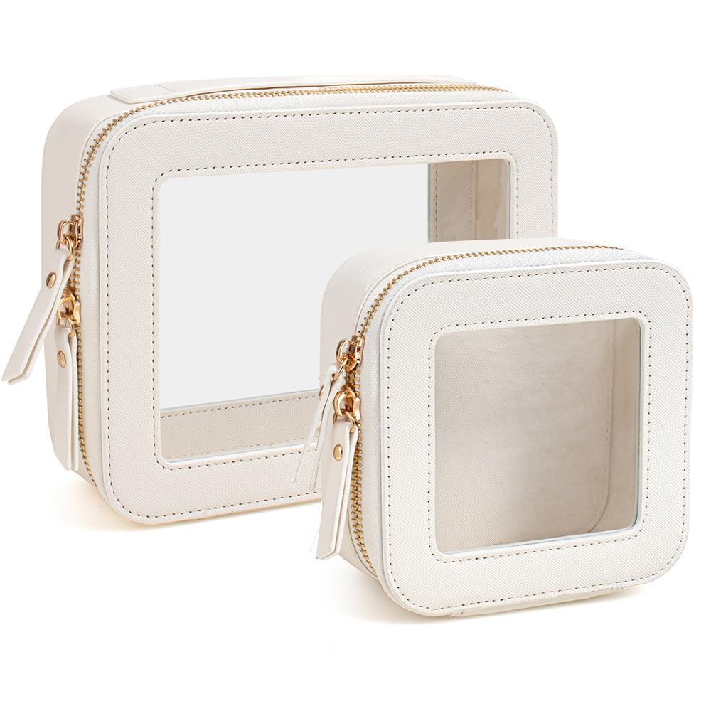 Clear Mahjong Tile Bag, Makeup Bag Set Travel Makeup Case Clear Cosmetic Travel Bag Small Makeup Organizer Mini Make Up Pouch for Purse Waterproof Toiletry Bag Portable Car Essentials Car Organizer