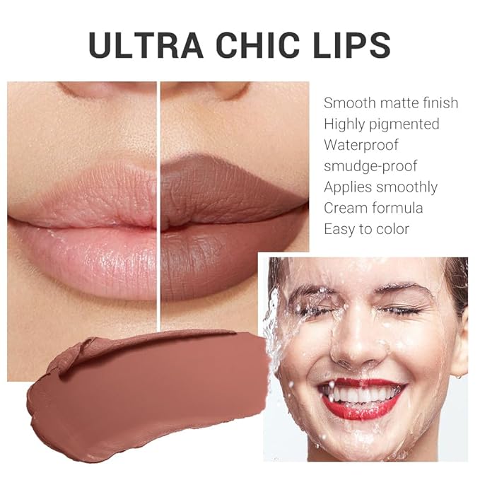 CAKAILA Warm Brown Nude Lip Stick,Matte Cream Lipstick Set for Women,Long Lasting Waterproof Smudge Proof Velvet lipsticks Crayon,Lip Makeup Kit Travel Size,Vegan & Cruelty-free (Pack of 1)