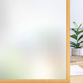 rabbitgoo Window Privacy Film, Frosted Glass Window Clings, Static Cling UV Heat Blocking Door Stickers for Home Bathroom, Removable Indoor Decal Coverings Day and Night, Pure, 17.5 x 157 Inches