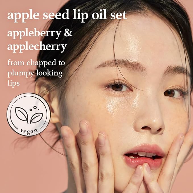 NOONI Korean Lip Oil Set - Appleberry & Applecherry - Plumping Tinted Gloss