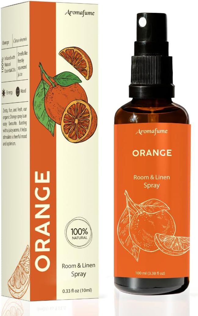 Orange Air Freshener Spray for Room, Linen & Pillow 100ml by Aromafume