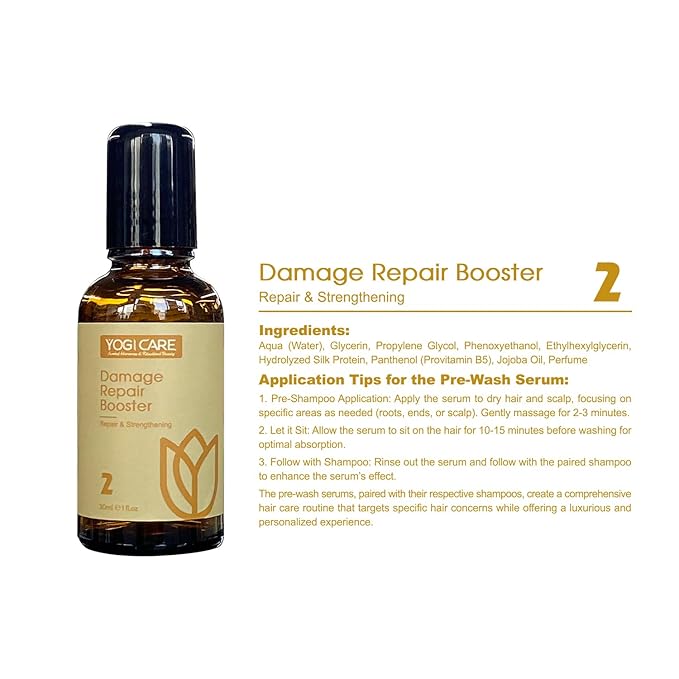 YOGI CARE Aroma Therapy Pre-Wash Hair Oil Serum 30ml / 1 Fl.oz (Repair & Strengthening)