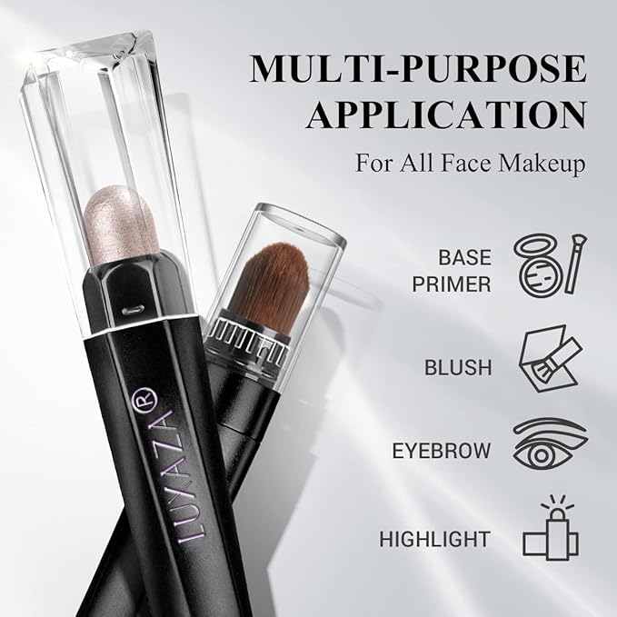 LUXAZA PRO Neutral Eyeshadow Stick Makeup Set, Metallic Shimmer Matte Cream Eye Shadow Eyeliner Brightener Pencil Crayon - Classic 6PCS A005, DESERT WILD
