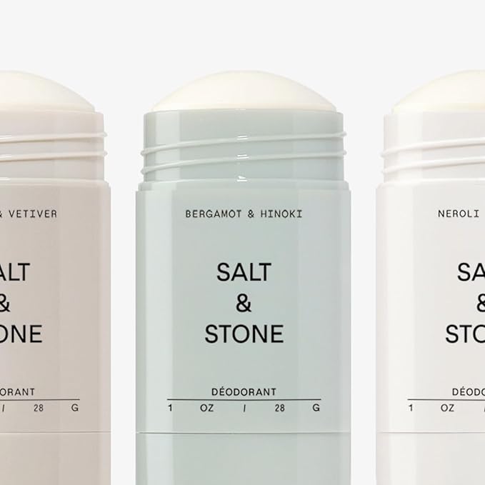 Salt & Stone Aluminum Free Deodorant | Extra Strength 48 Hour Protection for Women & Men | Made with Seaweed Extracts, Niacinamide & Prebiotics | Mini Deodorant Discovery Set