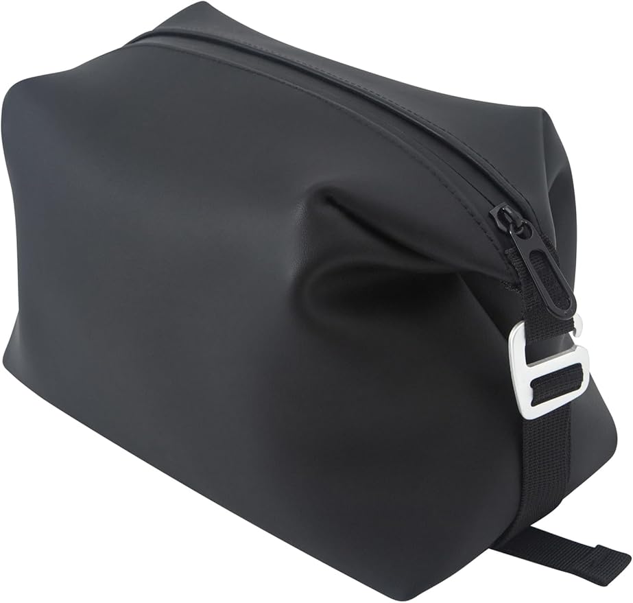 Onbagway 6"x9.84" 4.5L Silicone Toiletry Bag, Black