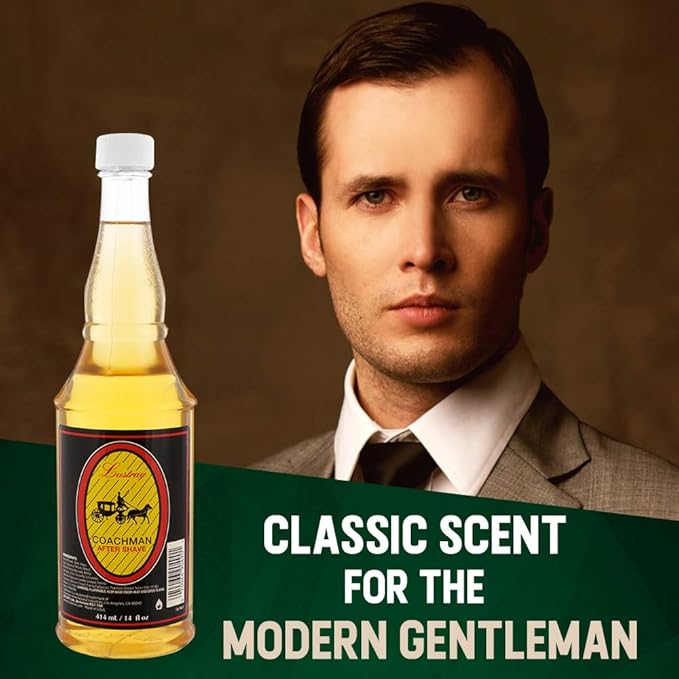 Clubman Lustray Coachman After Shave Lotion, Instantly Cools, Tones, Refreshes The Skin After Shaving 14 fl oz