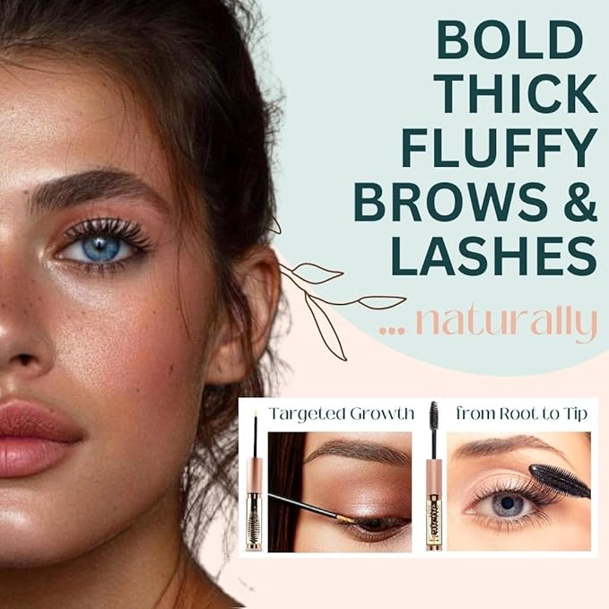 Organic Castor Oil Eyelash Growth Serum, Eyebrow Lash Serum for Hair Growth