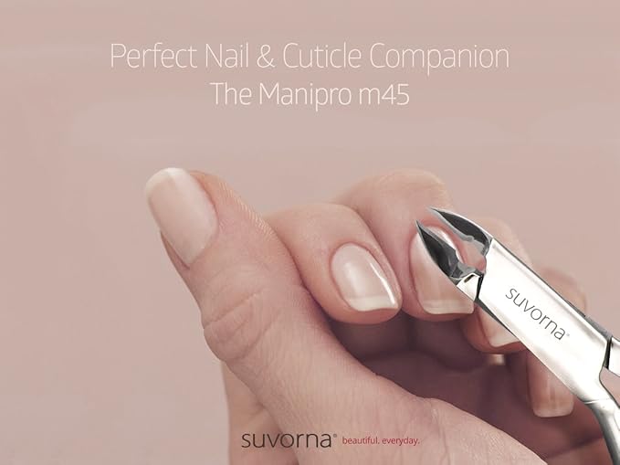 Suvorna Professional Cuticle Trimmer and Cuticle Nippers - Cuticle Clippers for Women and Men - Cuticle Cutter For Nails - Sharp Cuticle Nippers Professional for Spas and Salons