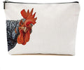 DHKG Chicken Themed Gifts Makeup Bag Rooster Cosmetic Bag Chicken Gifts for Women Girls Friend Farmer Coworker Farm Animals Travel Organizer Zipper Pouch Graduation Birthday Friendship Gifts