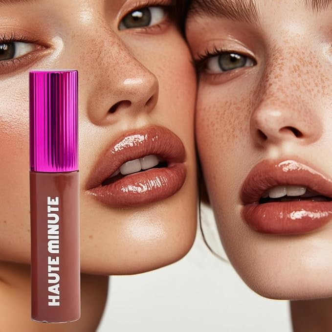 Haute Minute Makeup Mini Clutch Couture Lip Shine Gloss, Non-Sticky Lip Gloss, Vegan & Cruelty-free, High Shine Finish & Moisturizing - Talk Is Cheap