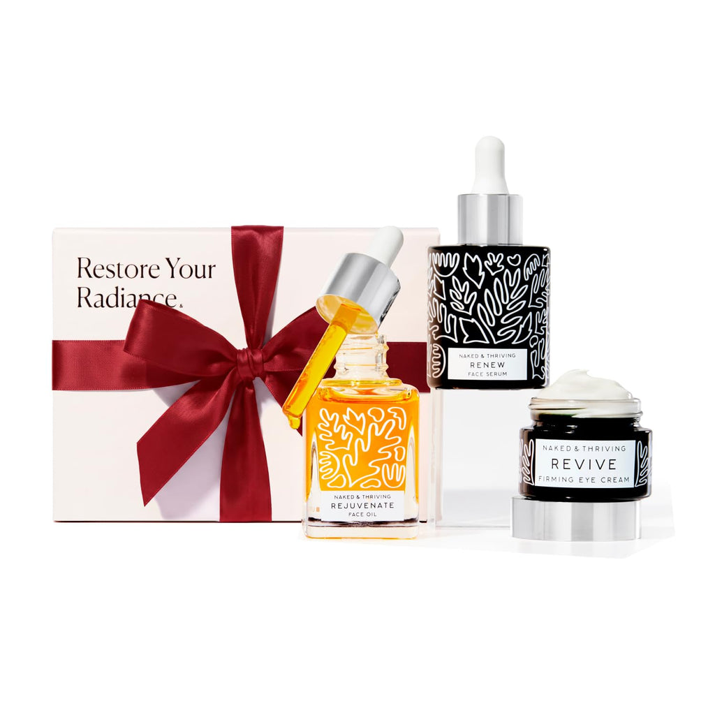 Naked & Thriving The Retinol-Alternative Duo | Restore Ultra-Rich Night Cream (50mL) + Revive Firming Eye Cream (15mL) with Hyaluronic Acid and Bakuchiol (Set of 2)