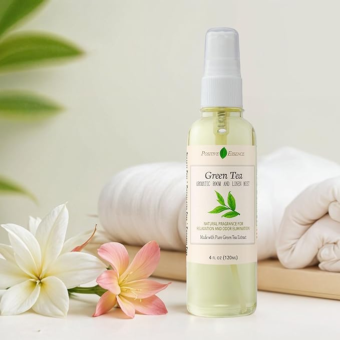 Green Tea Linen & Room Spray, Fresh Home Fragrance Mist, 4 fl oz
