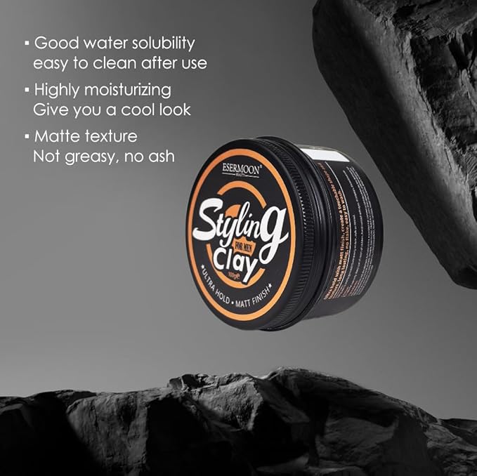 Mositear Hair Styling Clay for Men Matte Finish 3.53oz