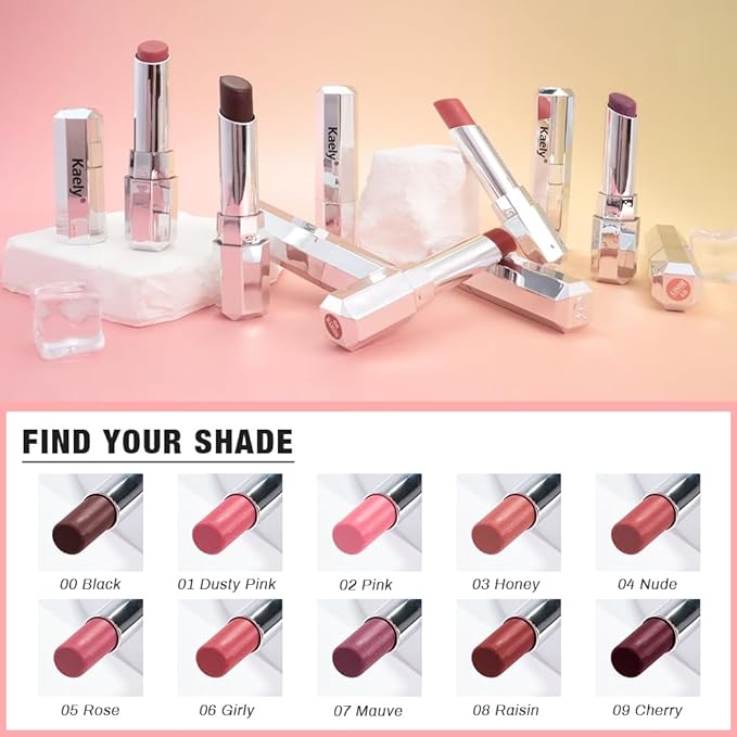 Kaely Raisin Honey Lipstick Tinted Lip Balm, Hydrating Shine Lipstick for Women Dry Lips, Moisturizing Nourishing Glossy Lip Gloss Stain Makeup, Sheer Lightweight, Vegan & Cruelty-Free, 08