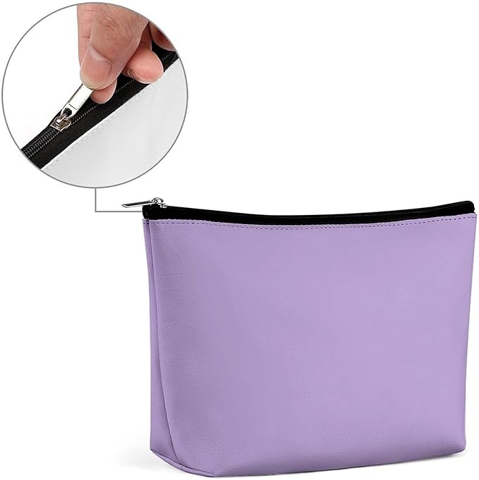 Meaudiwes Women's Toiletry Bag, Travel Cosmetic Bag, Large Makeup Case, Purple Personality Fashion Zipper Cosmetic Case