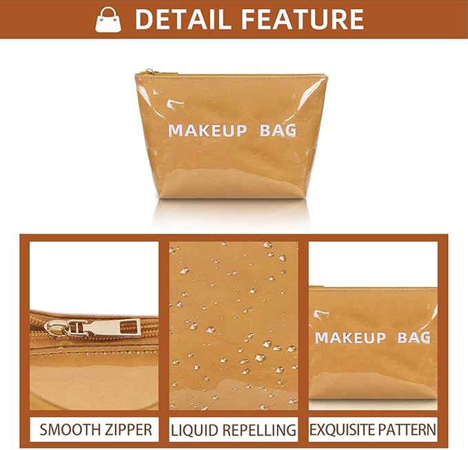 getgto Makeup Bag for Women, Portable Waterproof Cute Cosmetic Bags, Skincare Makeup Case Pouch with Zipper for Daily Use, Travel