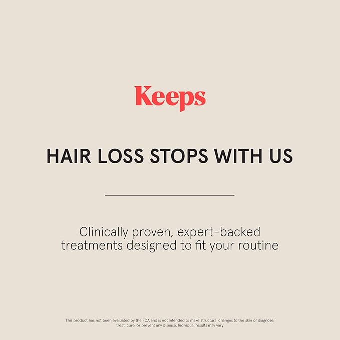Keeps Minoxidil Solution 5% for Men, 3 Month Supply (3 x 2 fl oz Bottles)